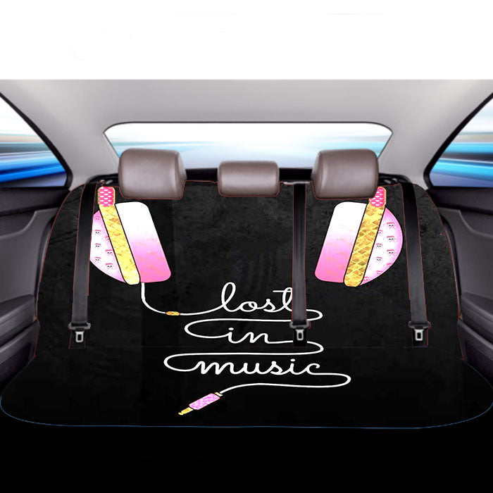 Audifonos Lost In Music Car Back Rear Seat Covers