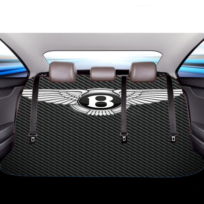 Bentley Logo Carbon Car Back Rear Seat Covers