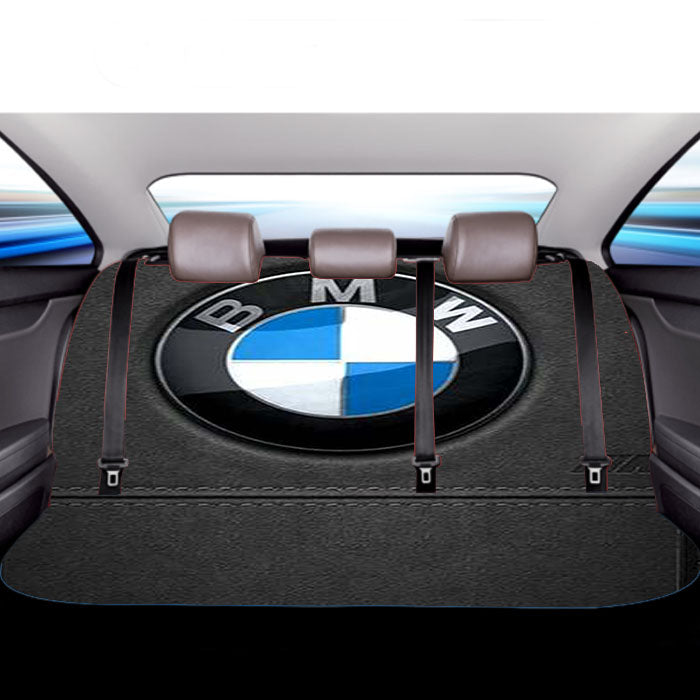 Bmw 3M Logo Leather Car Back Rear Seat Covers