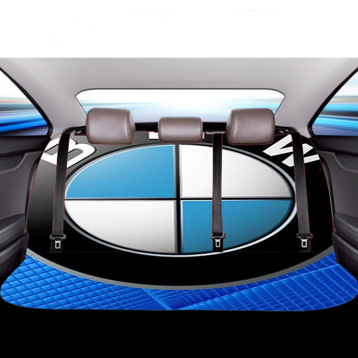 Bmw Logo Blue Carbon Car Back Rear Seat Covers