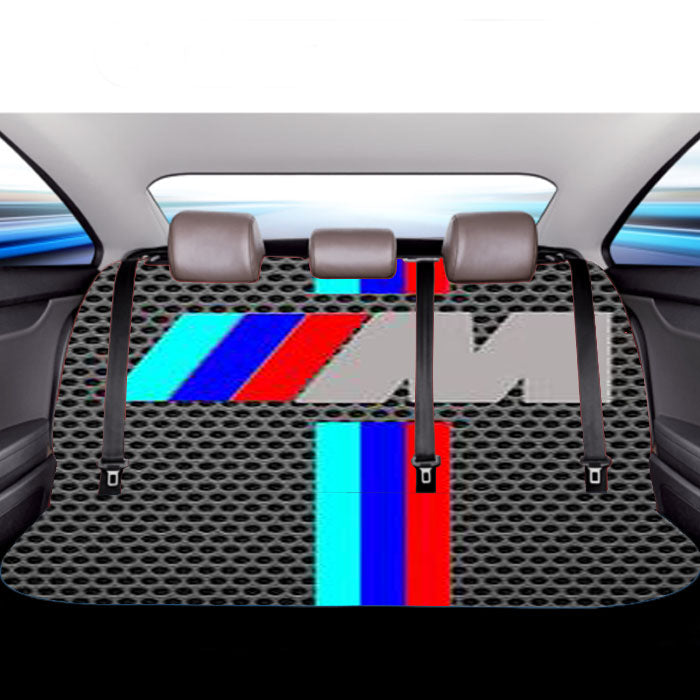 Bmw M Stripe Logo Car Back Rear Seat Covers