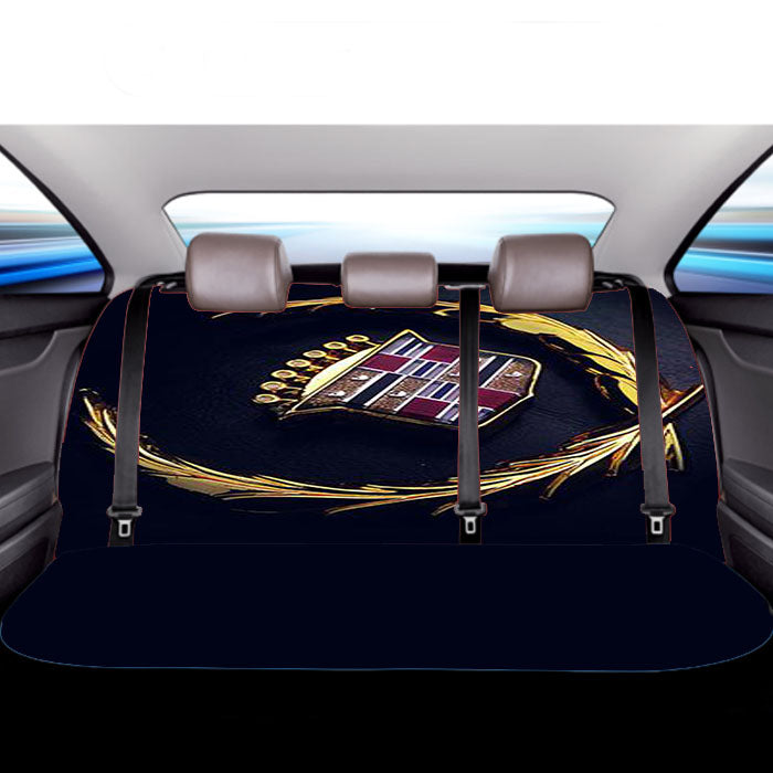 Cadillac Gold Logo Car Back Rear Seat Covers