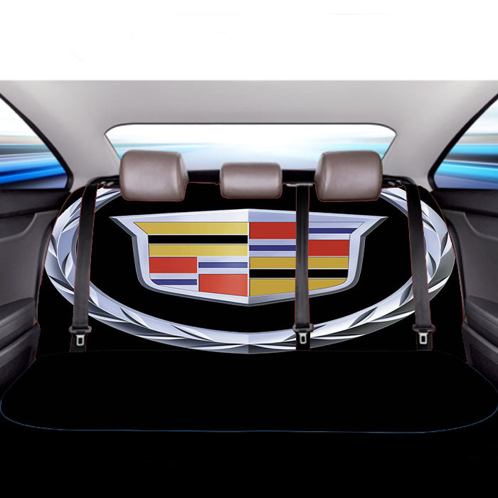 Cadillac Logo Black Car Back Rear Seat Covers