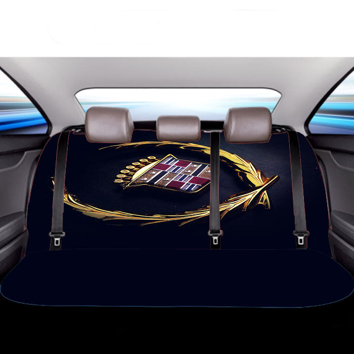 Cadillac Logo Car Dark Car Back Rear Seat Covers