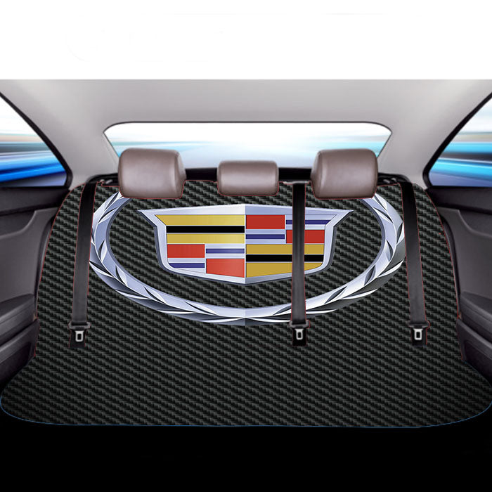 Cadillac Logo Carbon Fiber Car Back Rear Seat Covers