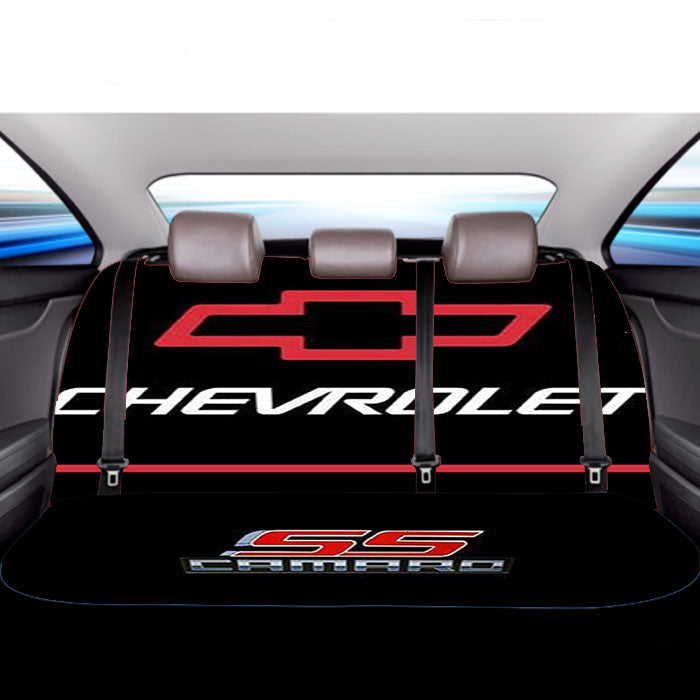 Chevrolet Camaro Ss Logo 2 Car Back Rear Seat Covers