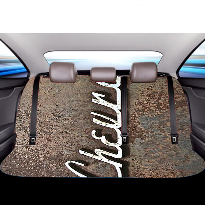Chevrolet Rusty Logo Car Back Rear Seat Covers
