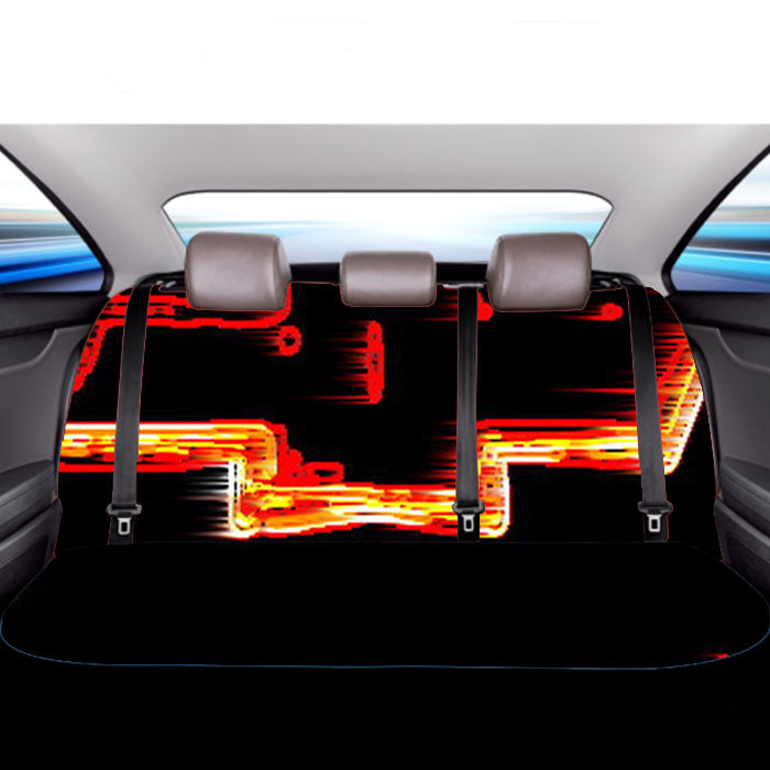 Chevy Bowtie Neon Logo Car Back Rear Seat Covers