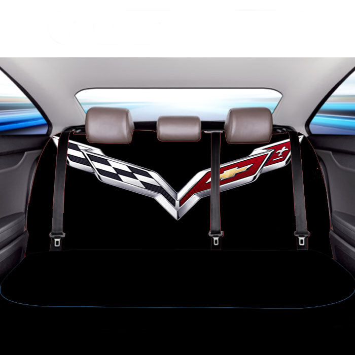 Chevy Logo Black Car Back Rear Seat Covers