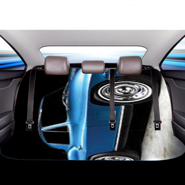 Chevy Stingray 67 Blue Car Back Rear Seat Covers