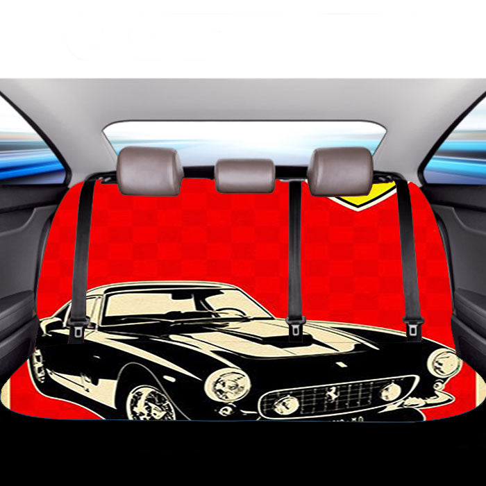 Classic Ferrari Red Car Back Rear Seat Covers