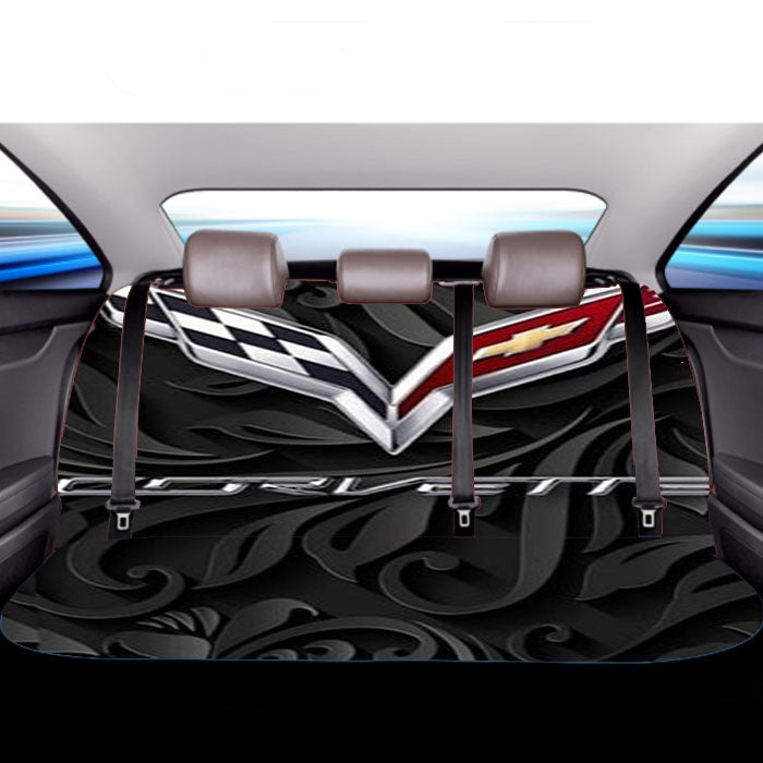 Corvette Chevy Symbol Car Back Rear Seat Covers