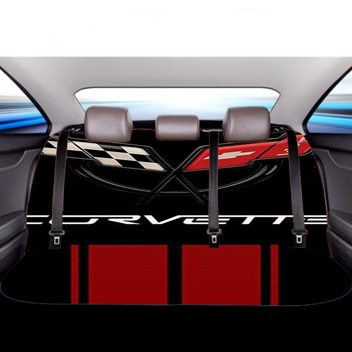 Corvette Racing Chevy Car Back Rear Seat Covers