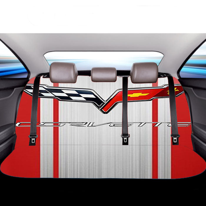Corvette Red Car Back Rear Seat Covers