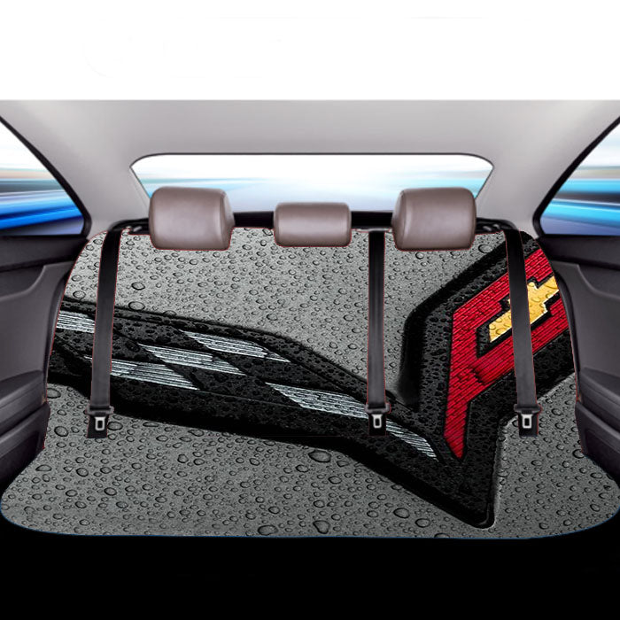 Corvette Water Drop Logo Car Back Rear Seat Covers
