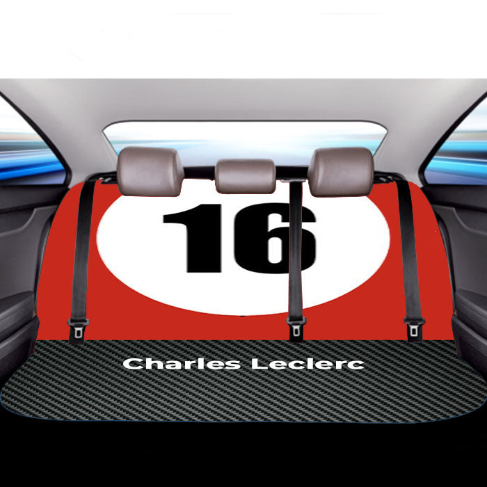 Ferrari Charles Leclerc Car Back Rear Seat Covers