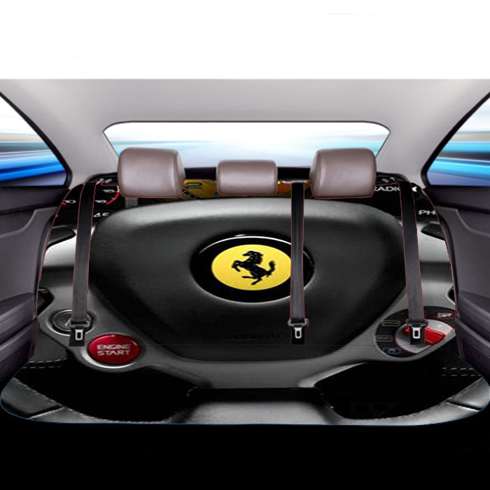 Ferrari Cockpit View Car Back Rear Seat Covers