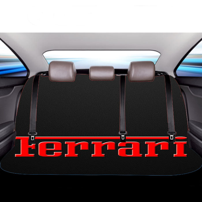 Ferrari Gray Pattern Car Back Rear Seat Covers