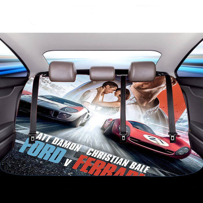 Ford Vs Ferrari Race Car Movie Poster Car Back Rear Seat Covers