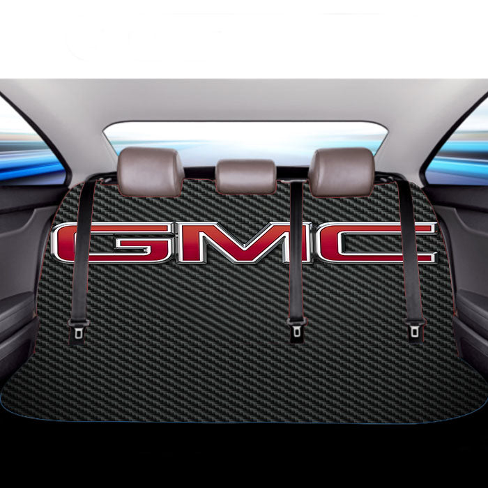 Gmc Carbon Fiber Logo Car Back Rear Seat Covers