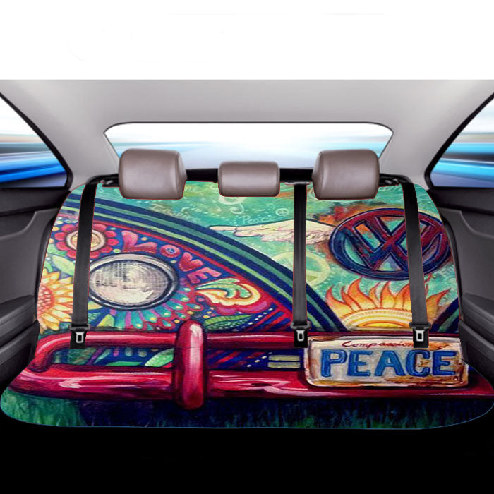 Happy Hippie Vw Car Back Rear Seat Covers