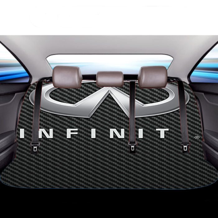 Infiniti Logo Carbon Fiber Car Back Rear Seat Covers
