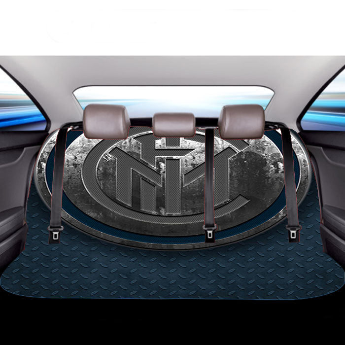 Inter Milan Metal Carbon Fiber Logo Car Back Rear Seat Covers