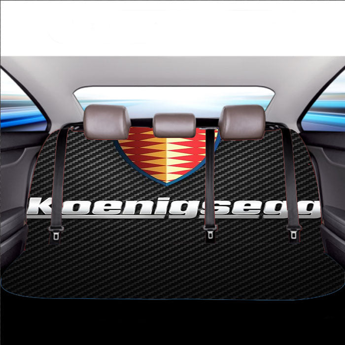 Koenigsegg Car Logo Carbon Car Back Rear Seat Covers