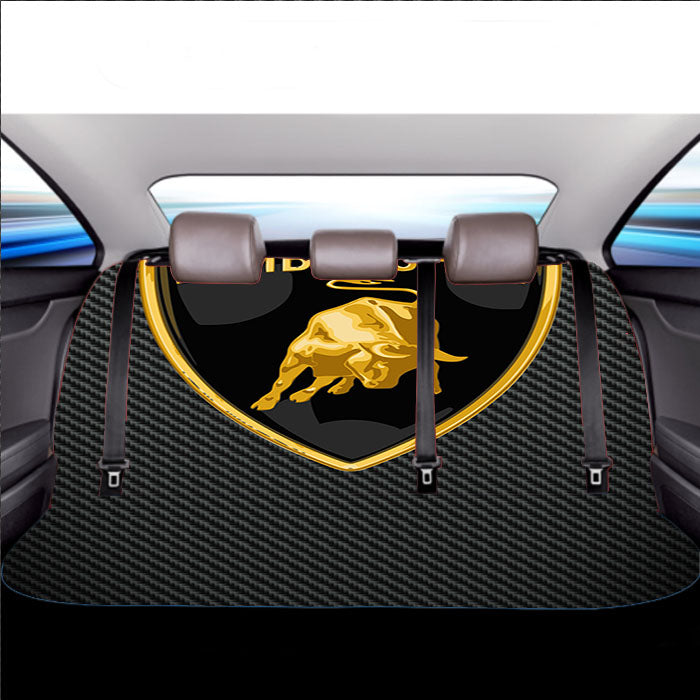 Lamborghini Logo Carbon Fiber Car Back Rear Seat Covers