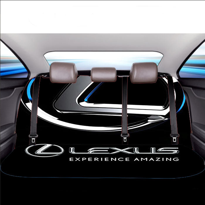 Lexus Logo Black Car Back Rear Seat Covers