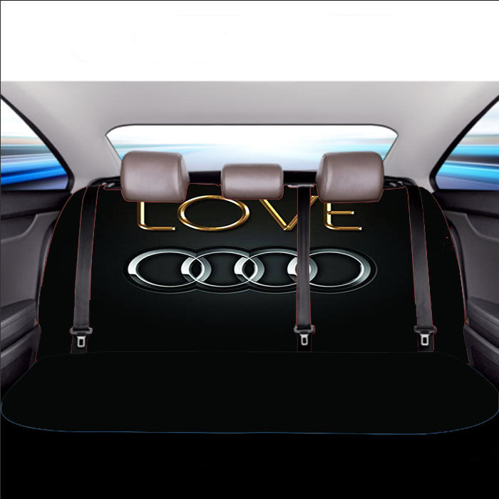 Love Audi Logo Wallpaper Car Back Rear Seat Covers