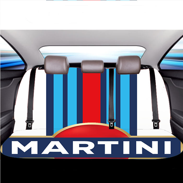 Martini Porsche Car Wallpaper Logo Car Back Rear Seat Covers