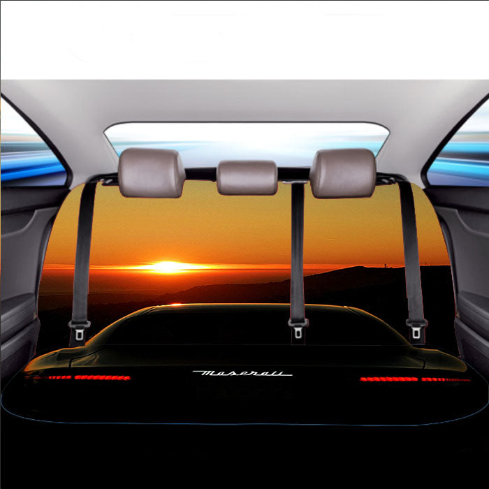 Maserati Sunset Wallpaper Car Back Rear Seat Covers
