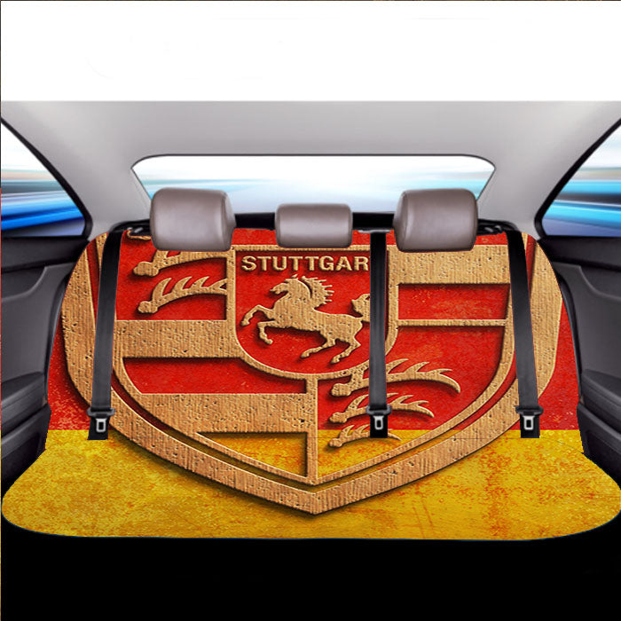Plywood Porsche Logo Car Back Rear Seat Covers