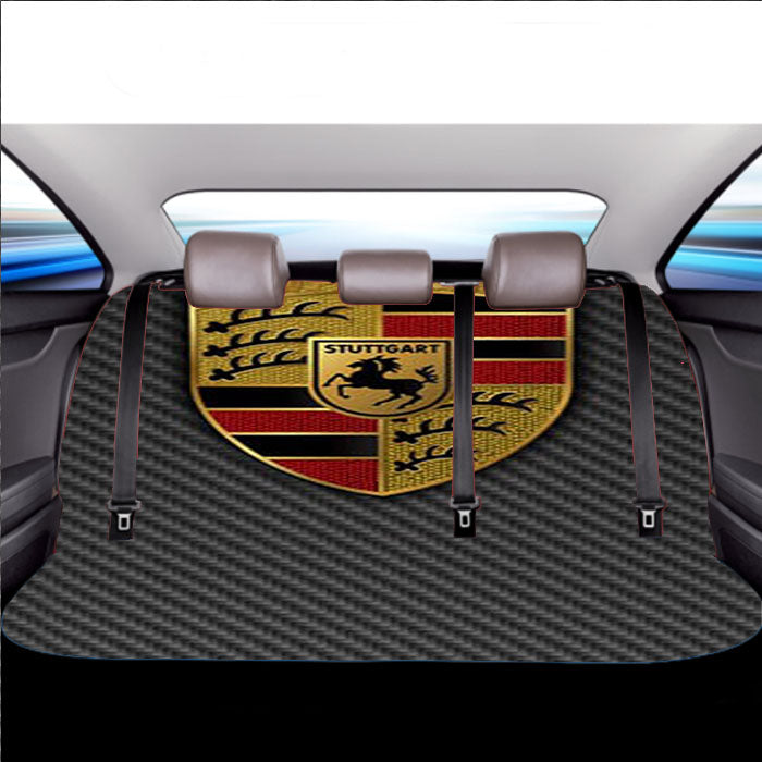 Porsche Badge Logo Car Back Rear Seat Covers