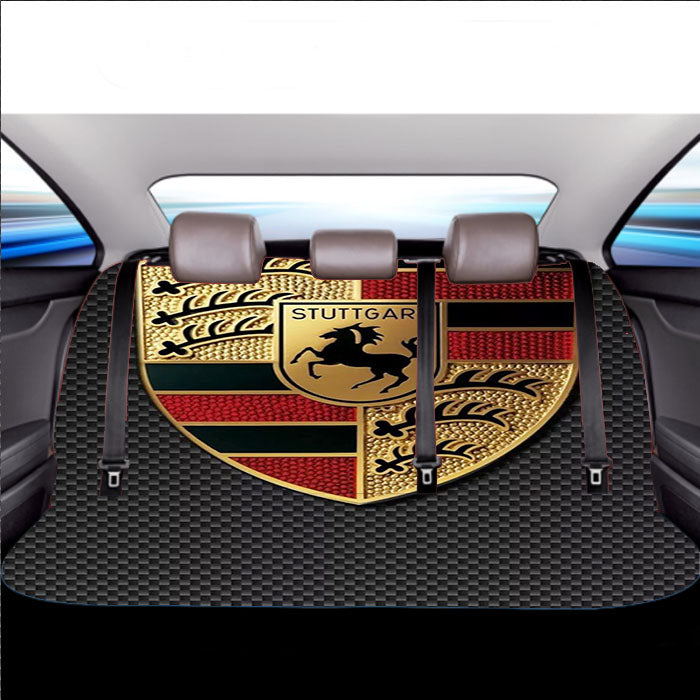 Porsche Carbon Logo Car Back Rear Seat Covers