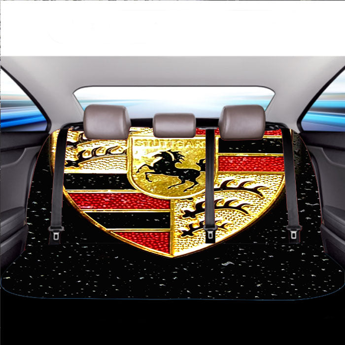 Porsche Emblem Car Back Rear Seat Covers