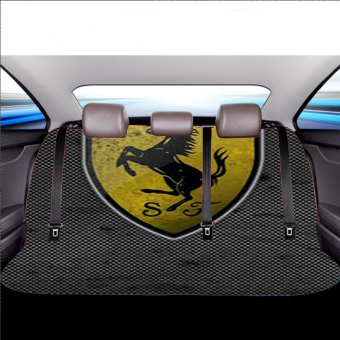 Porsche Logo Grey Background Car Back Rear Seat Covers