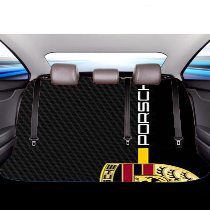 Porsche Stripe Carbon Car Back Rear Seat Covers