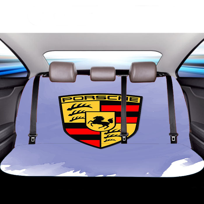 Porsche Water Color Blue Car Back Rear Seat Covers