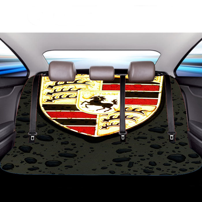 Rain Drop Porsche Logo Car Back Rear Seat Covers