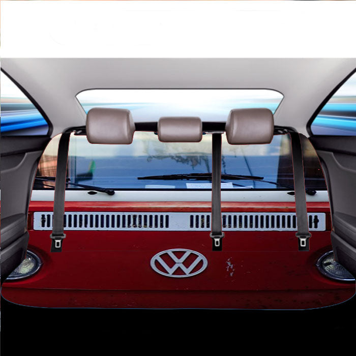 Red Volkswagen Car Back Rear Seat Covers