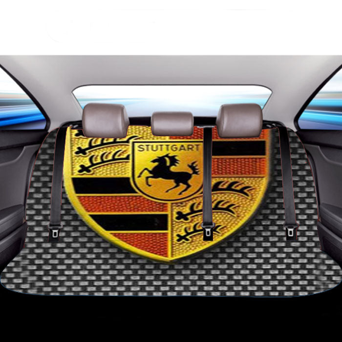 Simple Porsche Logo Car Back Rear Seat Covers