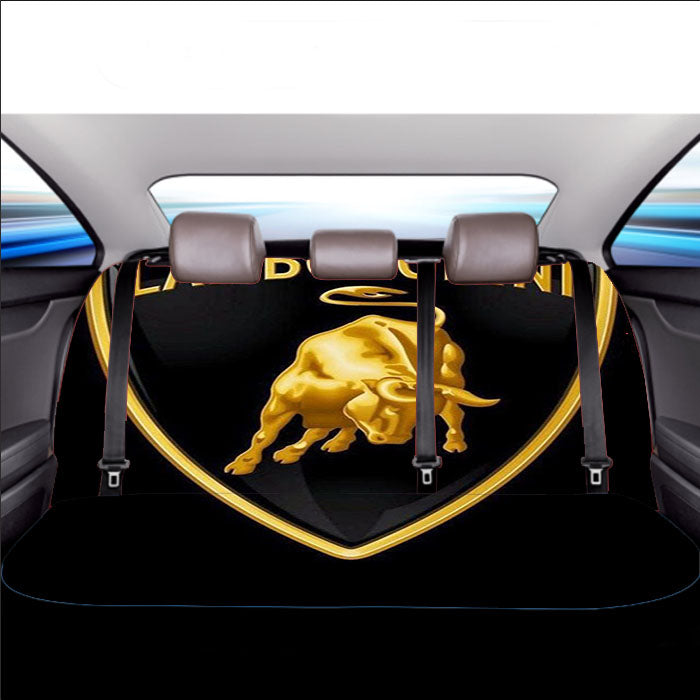Stylish Black Bull Symbol Car Luxury Lamborghini Car Back Rear Seat Covers