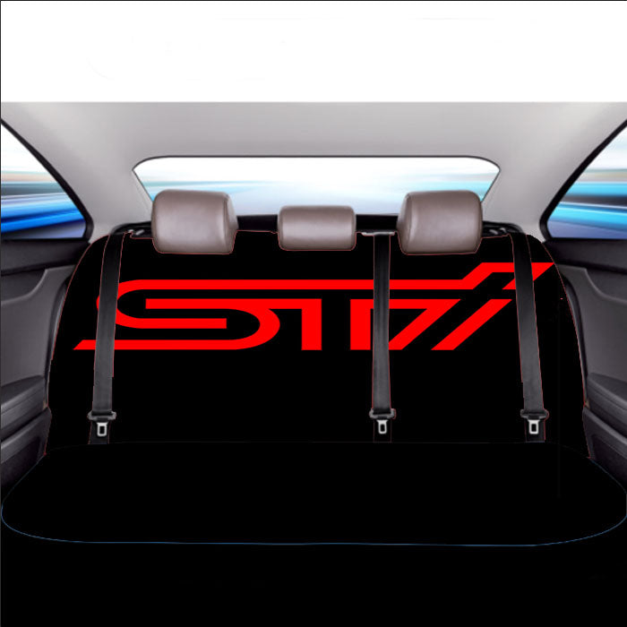 Subaru Sti Red Logo Car Back Rear Seat Covers