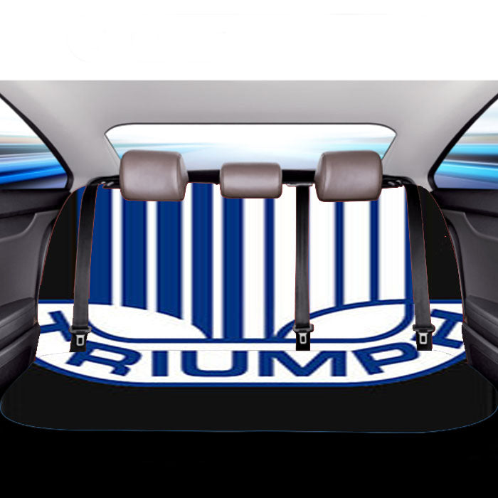 Triumph Logo Dark Grey Car Back Rear Seat Covers
