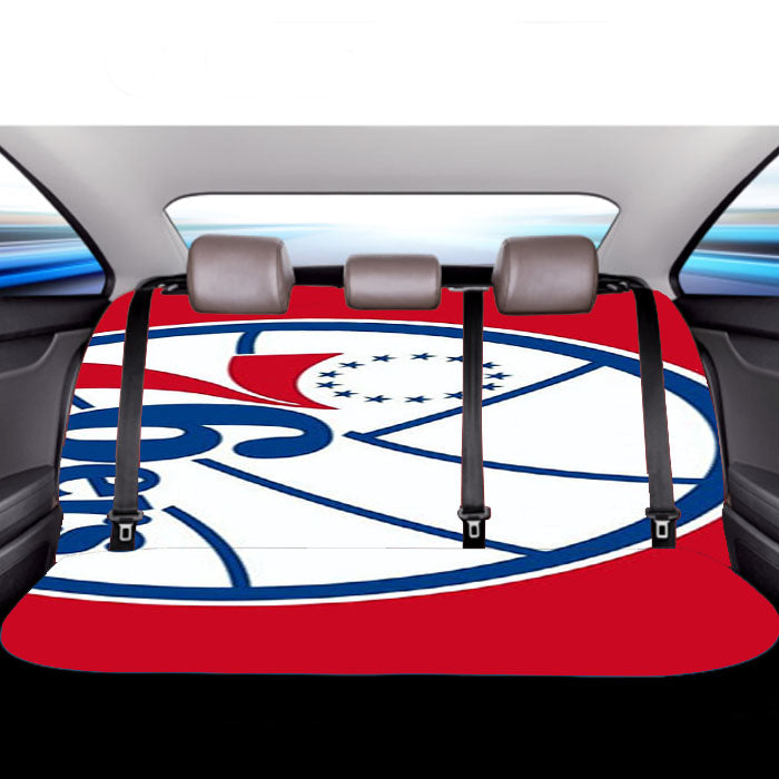 76Ers Blu White Red Car Back Rear Seat Covers