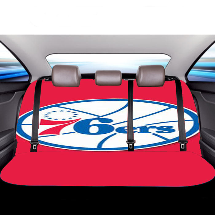 76Ers Logo On Red Car Back Rear Seat Covers