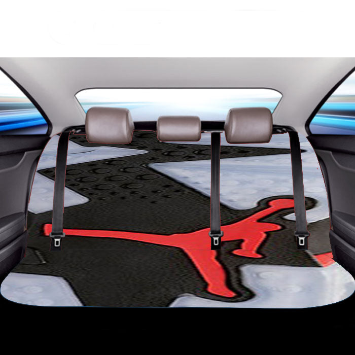 Air Jordan Black Red Sole Car Back Rear Seat Covers