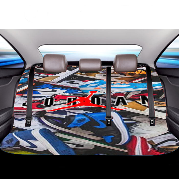 Air Jordan Shoes Pattern Logo Car Back Rear Seat Covers